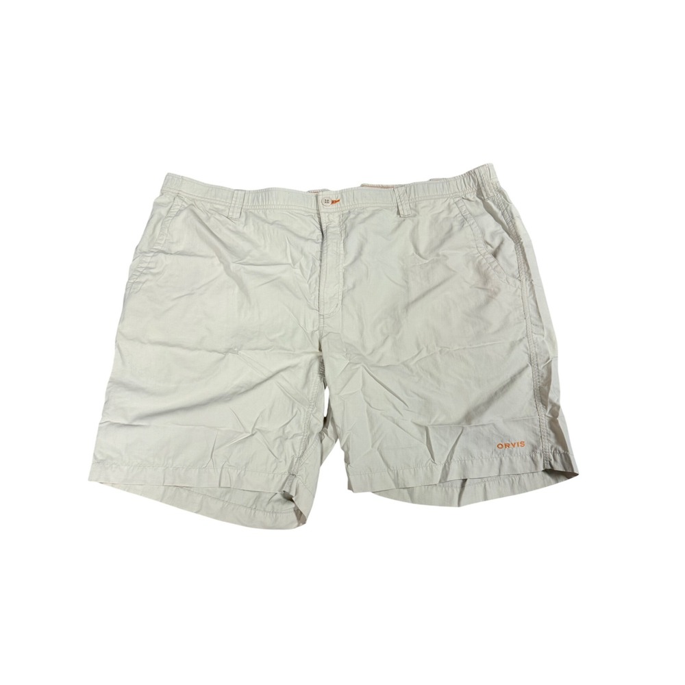 Orvis Mens Technical Hiking Shorts Beige XXXL Quick Dry Outdoor Cargo Trail 46W
